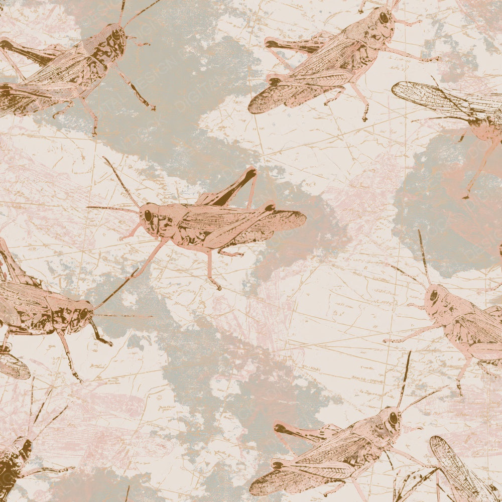 Indian Blockprint Locusts Oat Pebble Digital Paper Pack (DDD016190)