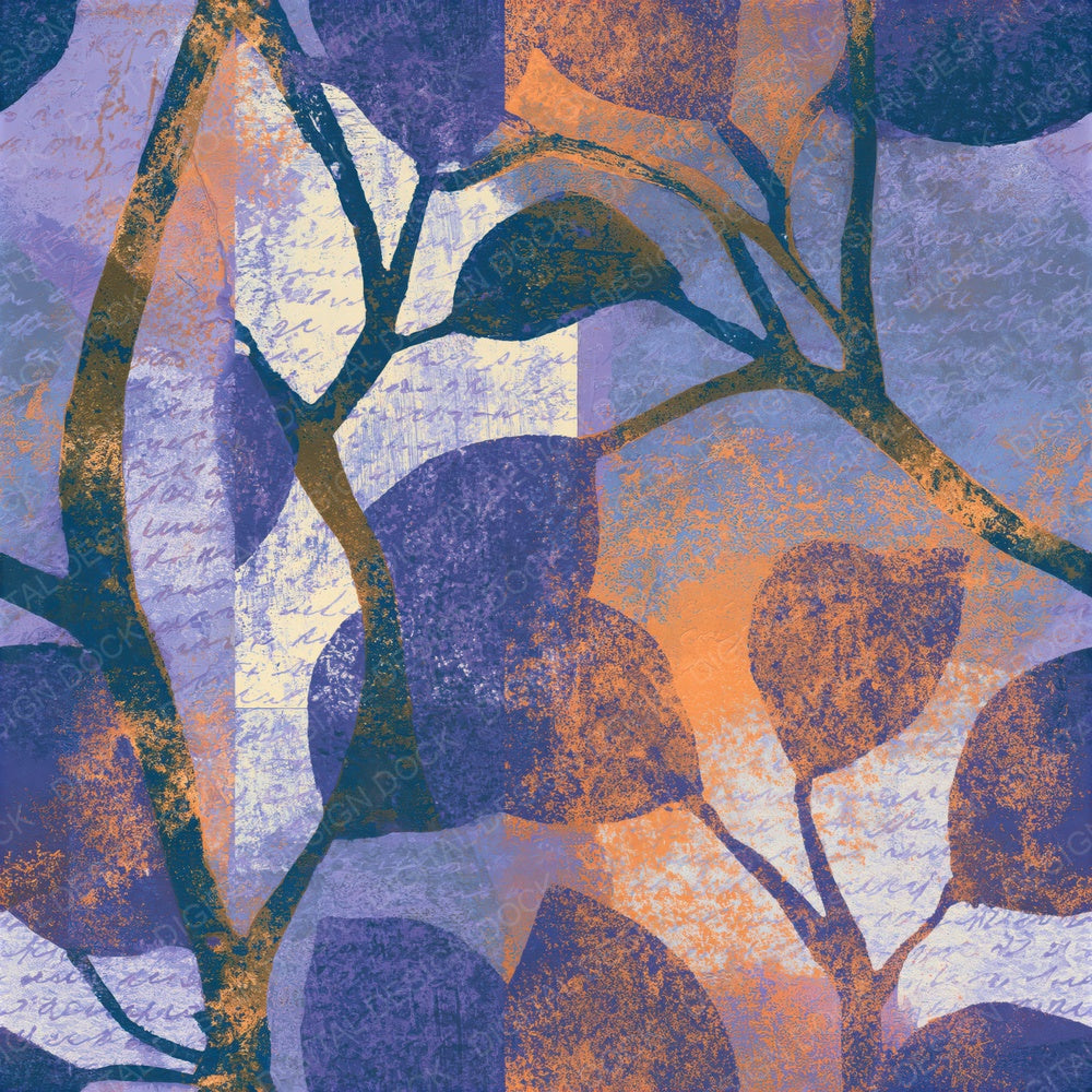 Indian Block Mangrove Lavender Seamless Digital Paper Pack (DDD016246)