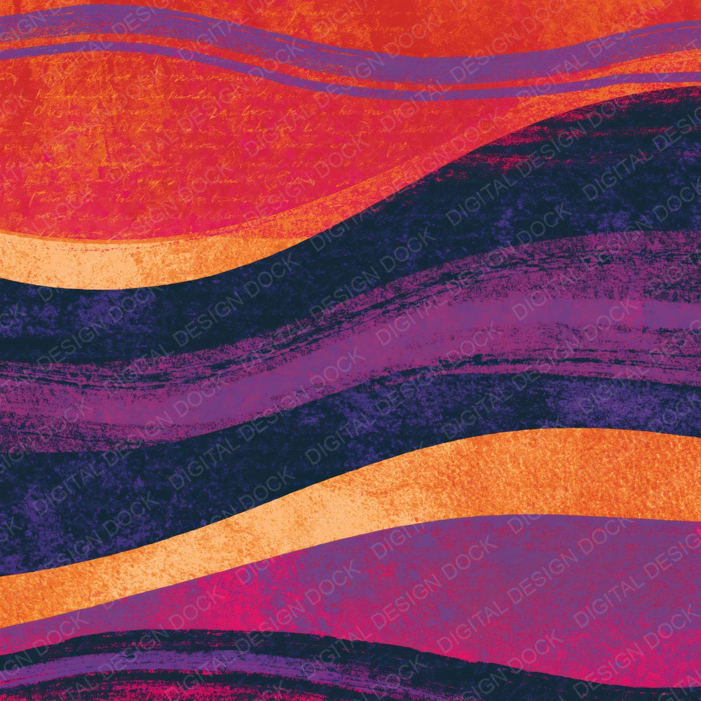 Indian Block Print Burnt Orange Magenta Abstract Digital Paper Pack (DDD016247)