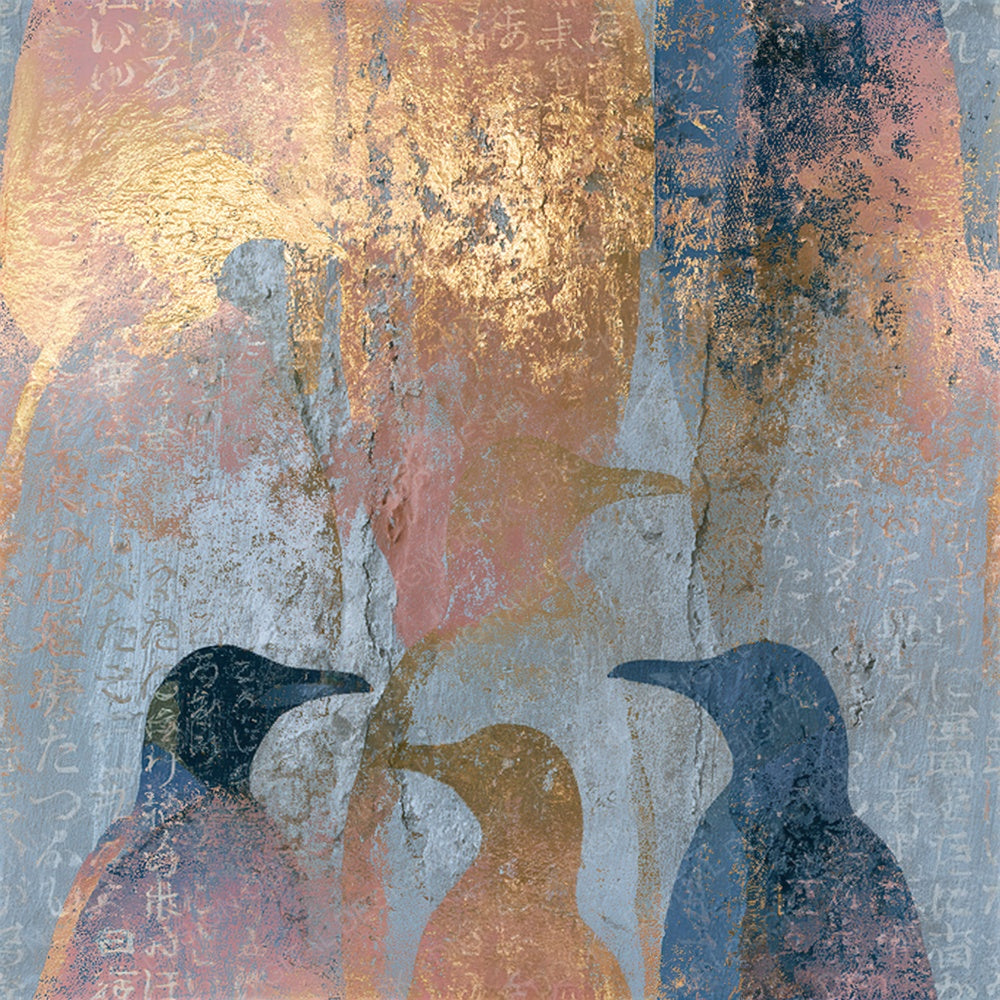 Fresco Emperor Penguins Rose Pearl Seamless Digital Paper Pack (DDD016269)