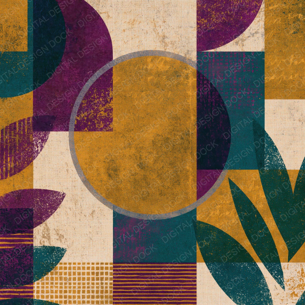 Risograph Memphis Ochre Plum Teal Digital Paper Pack (DDD016279)