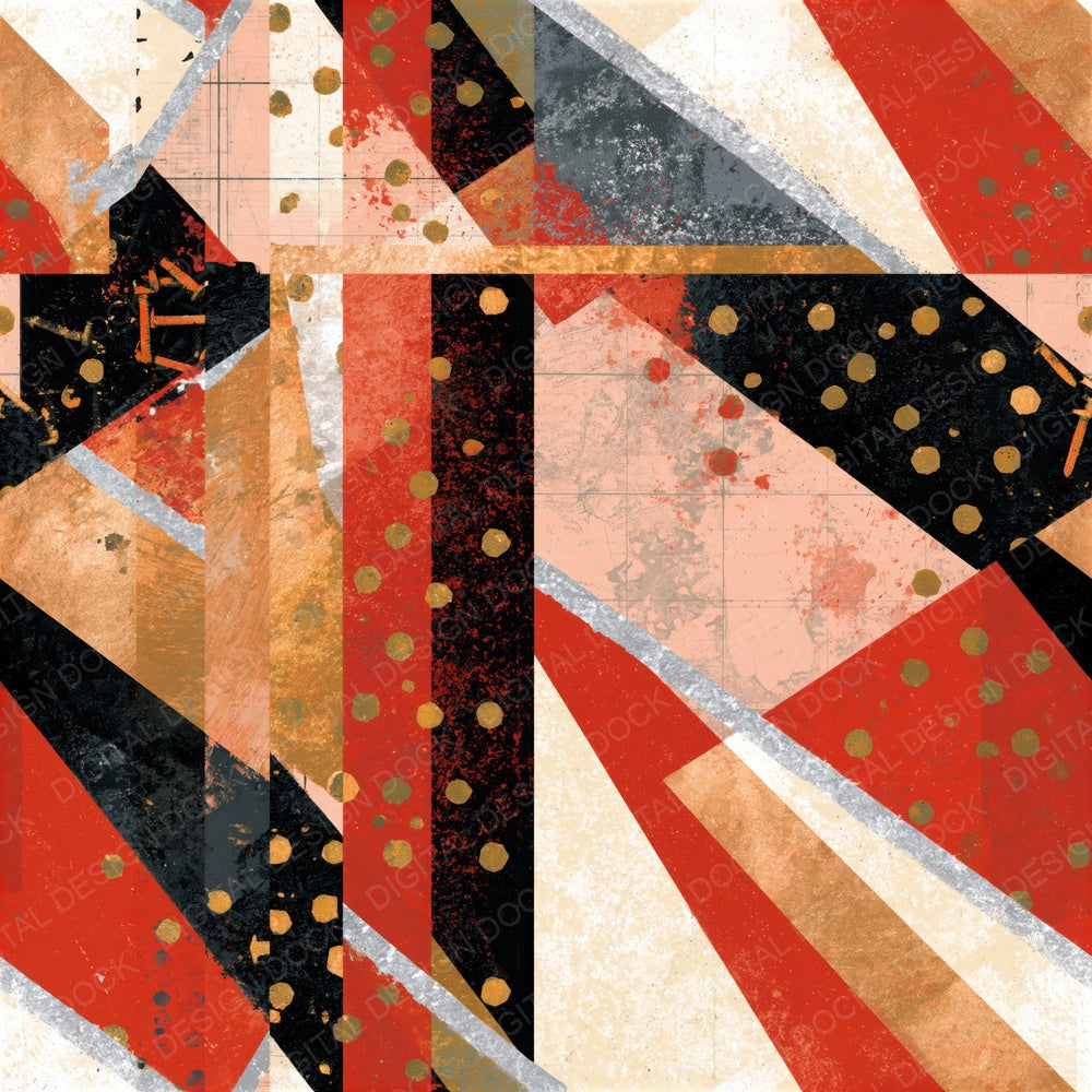 Constructivist Rivets Copper Blush Seamless Digital Paper Pack (DDD016287)