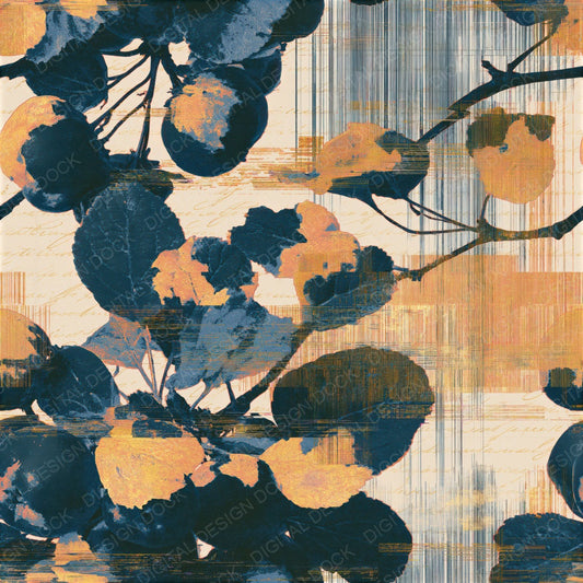 Glitch Crabapples Slate Butter Seamless Digital Paper Pack (DDD016291)