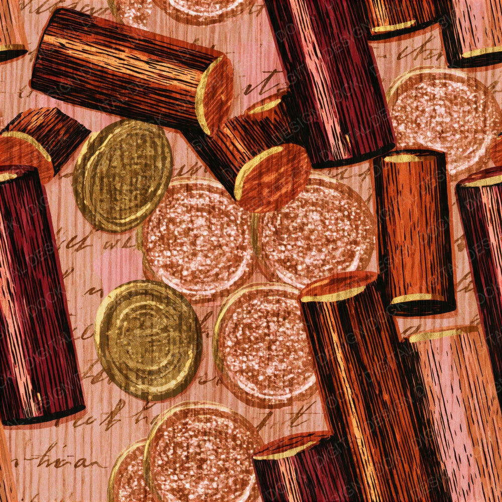 Pyrography Sealing Wax Rose Gold Seamless Digital Paper Pack (DDD016300)