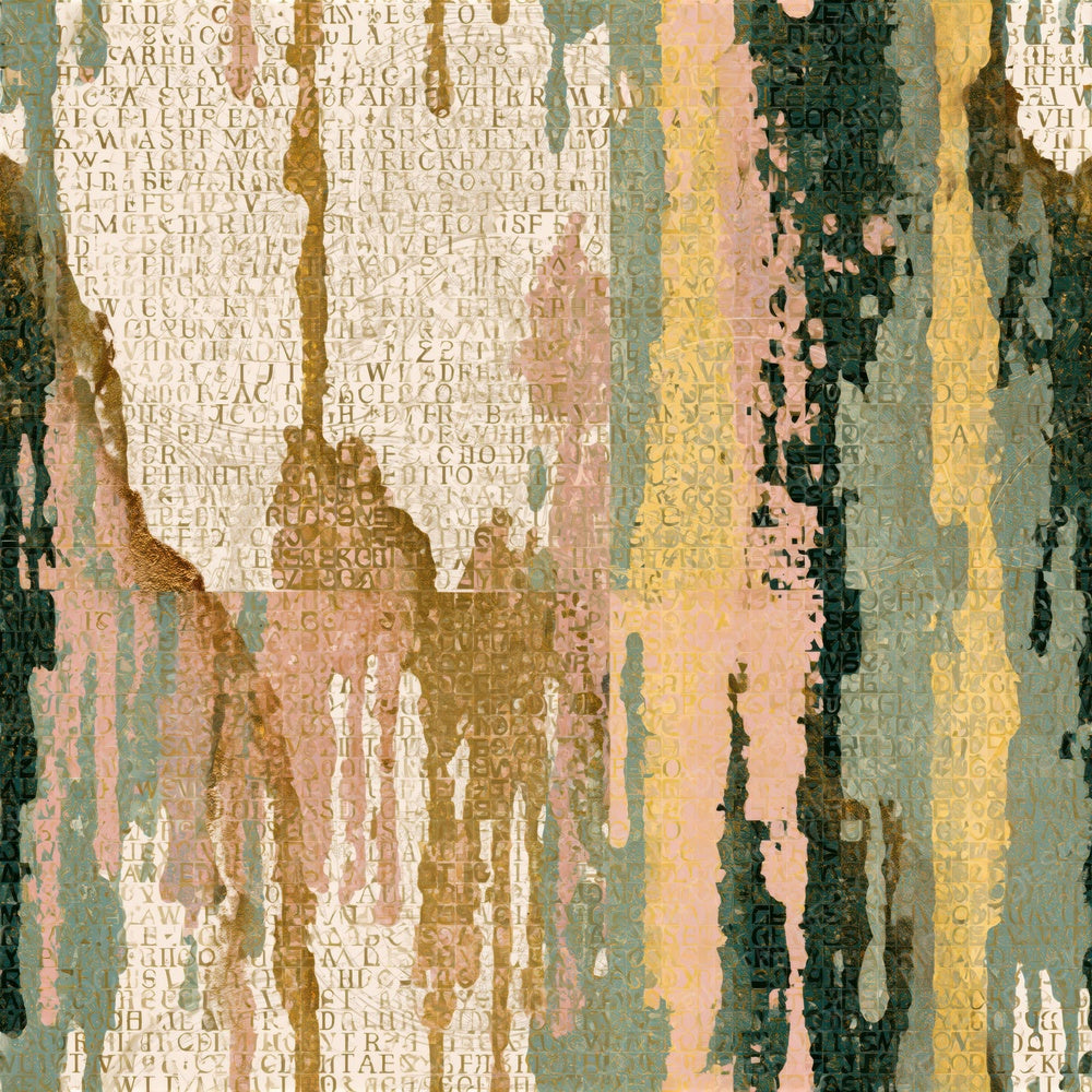 ASCII Dripping Wax Blush Sage Seamless Digital Paper Pack (DDD016329)