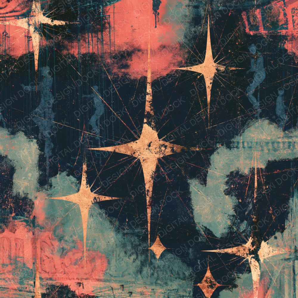 Carnival Midway Navy Coral Digital Paper Pack (DDD016370)