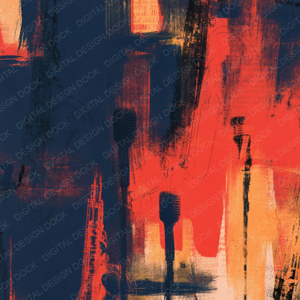 Jazz Saxophone Midnight Crimson Digital Paper Pack (DDD016414)