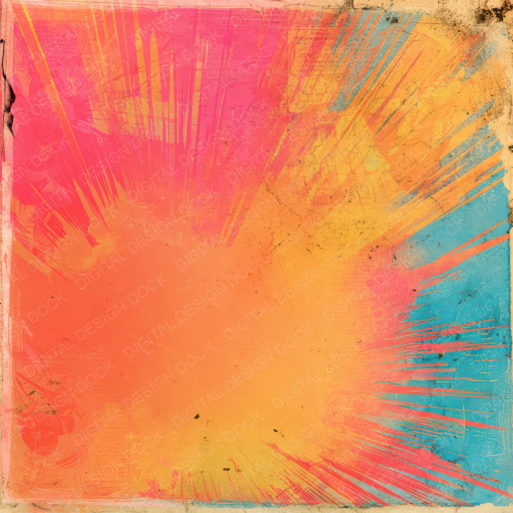 Pop Art Hero Orange Pink Digital Paper Pack (DDD016435)