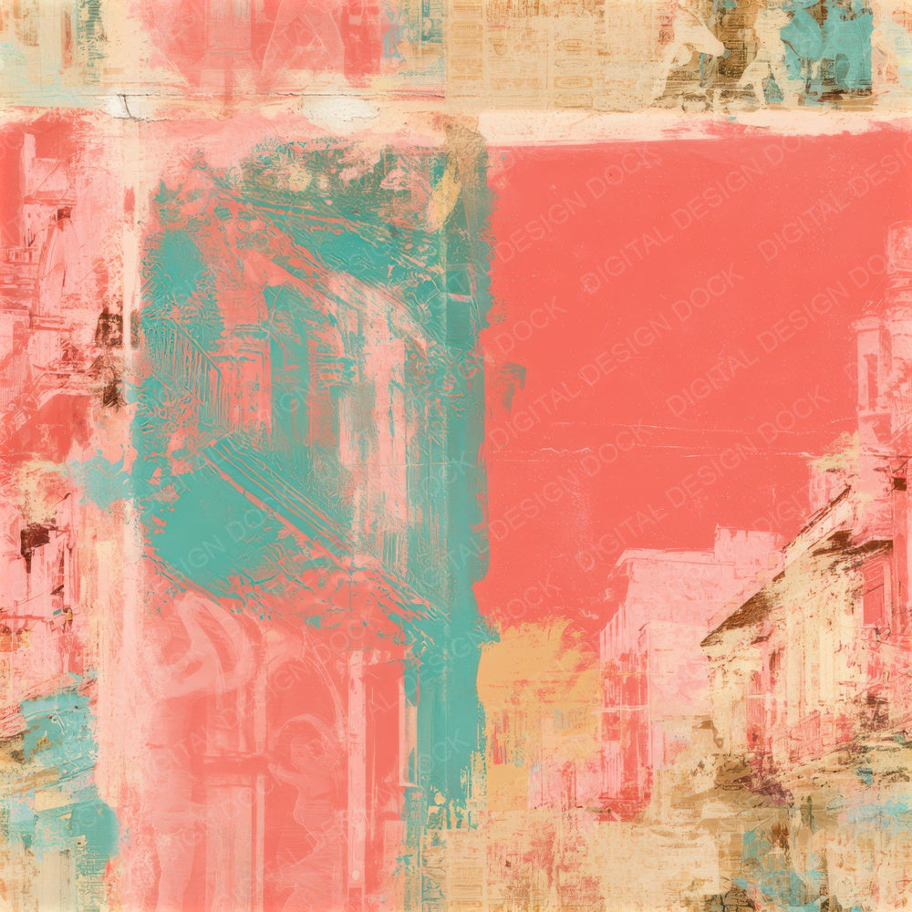 Havana Salsa Coral Jade Seamless Digital Paper Pack (DDD016452)