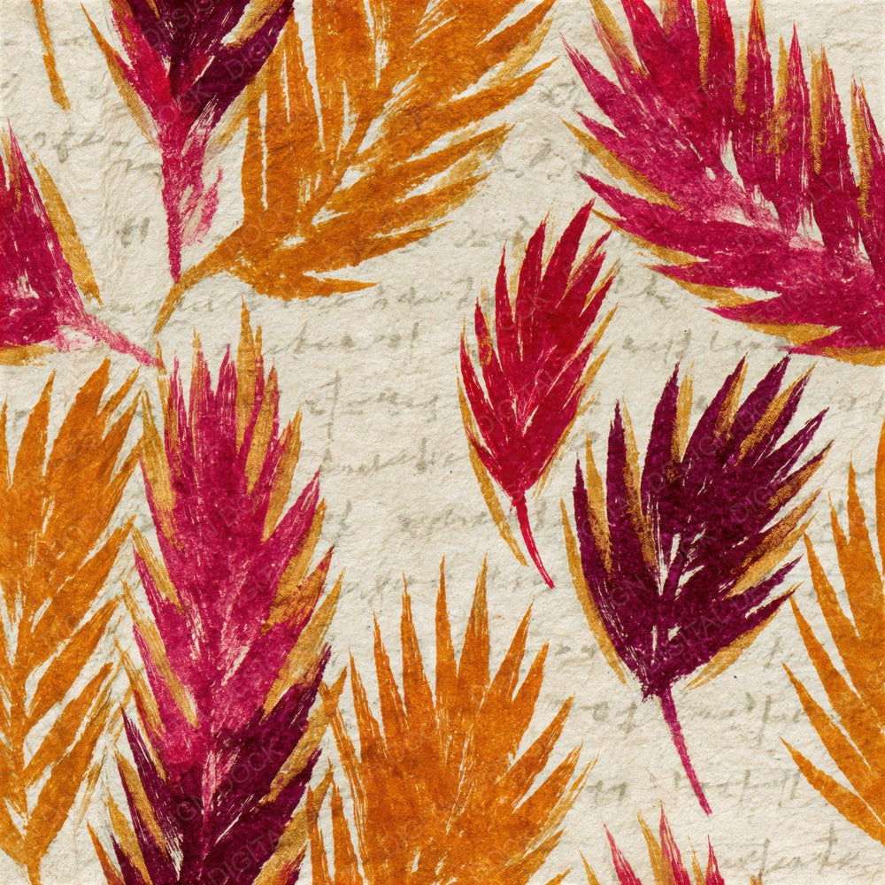 Minhwa Wheat Amber Magenta Seamless Digital Paper Pack (DDD016514)