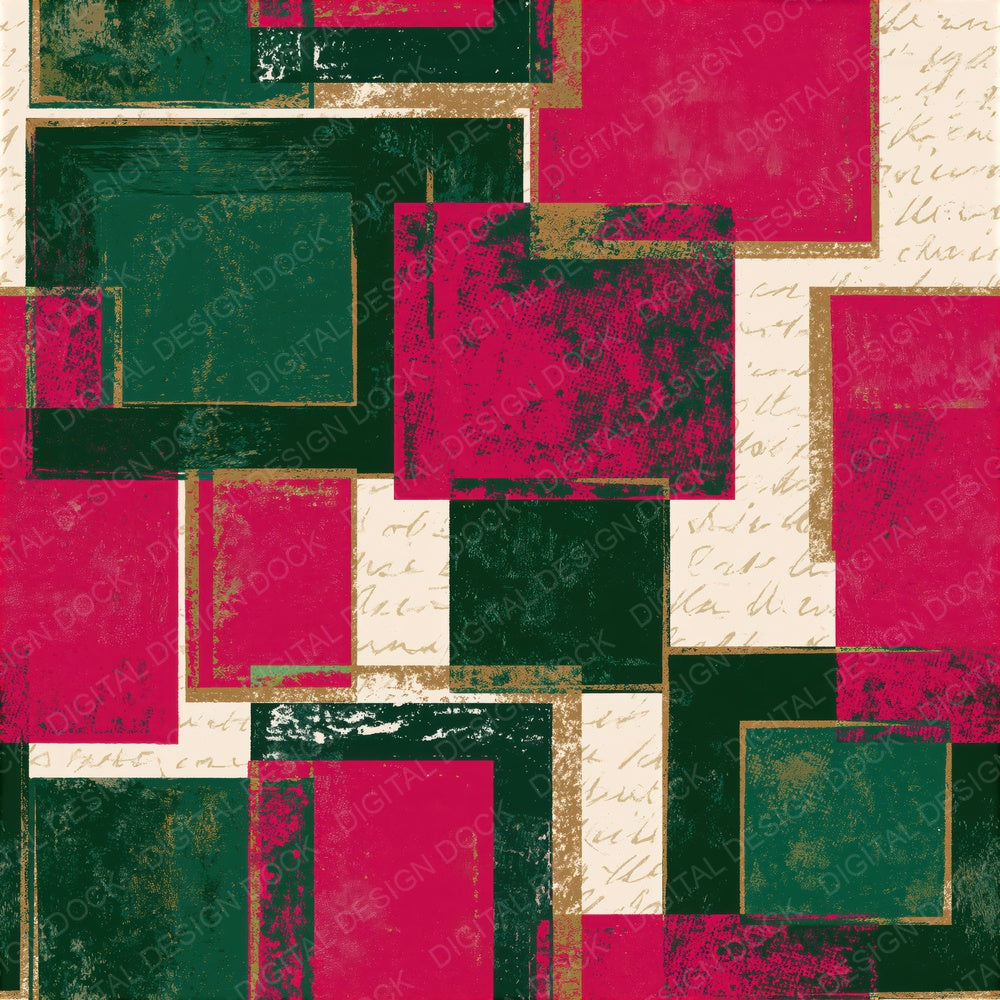 Pop Art Set Squares Magenta Seamless Digital Paper Pack (DDD016517)