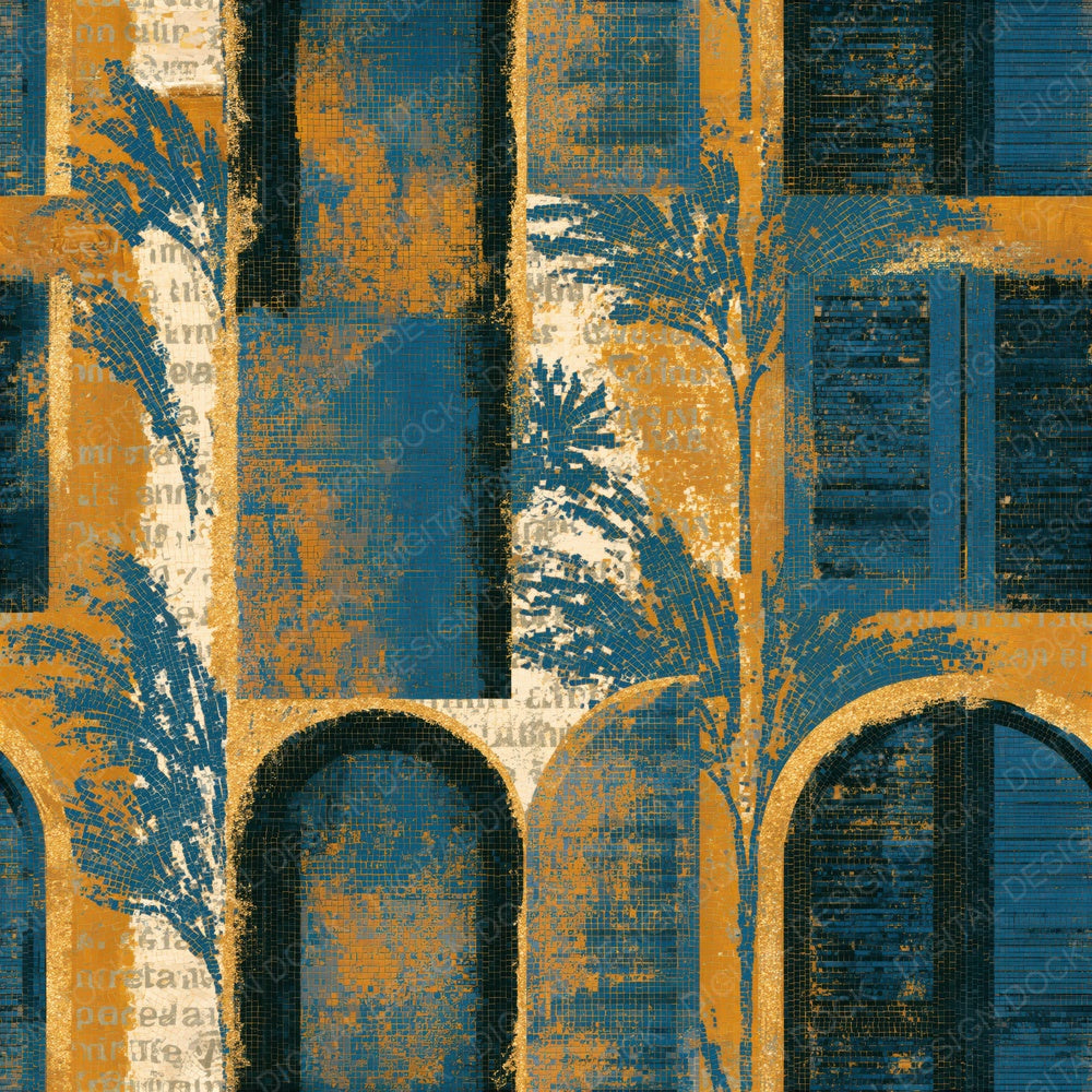 Byzantine Shutters Gold Jewel Seamless Digital Paper Pack (DDD016526)