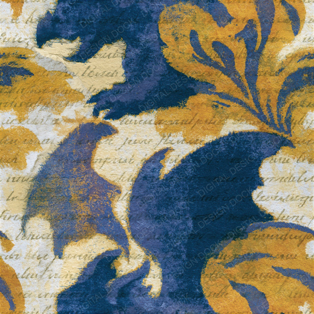 Drypoint Gargoyles Primrose Periwinkle Seamless Digital Paper Pack (DDD016528)