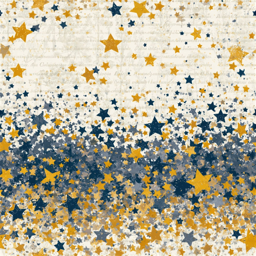 Isometric Wishing Stars Slate Butter Seamless Digital Paper Pack (DDD016534)