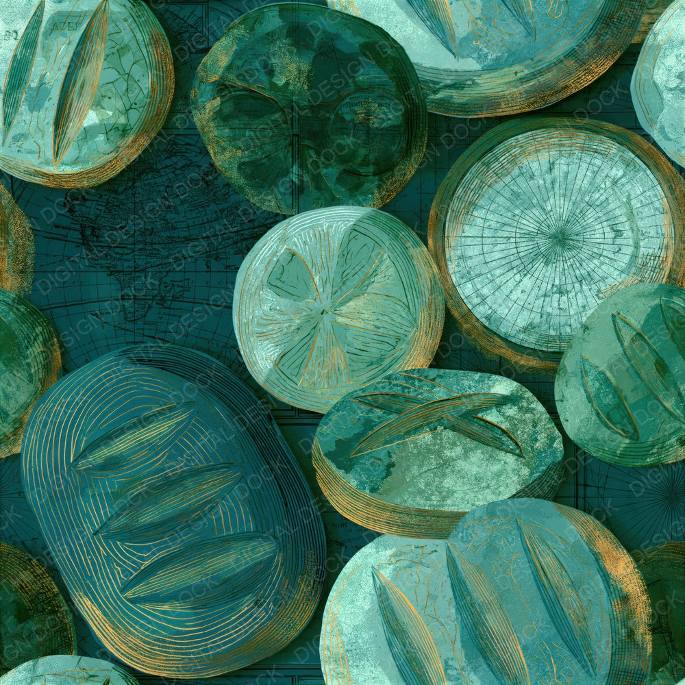 Scientific Bread Mint Jade Seamless Digital Paper Pack (DDD016541)