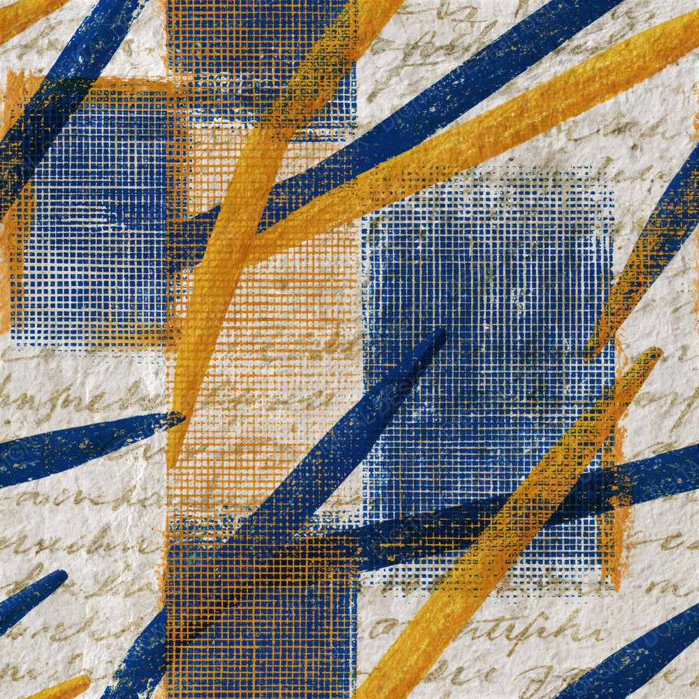 Cross Hatch Knitting Needles Cobalt Yellow Seamless Digital Paper Pack (DDD016550)
