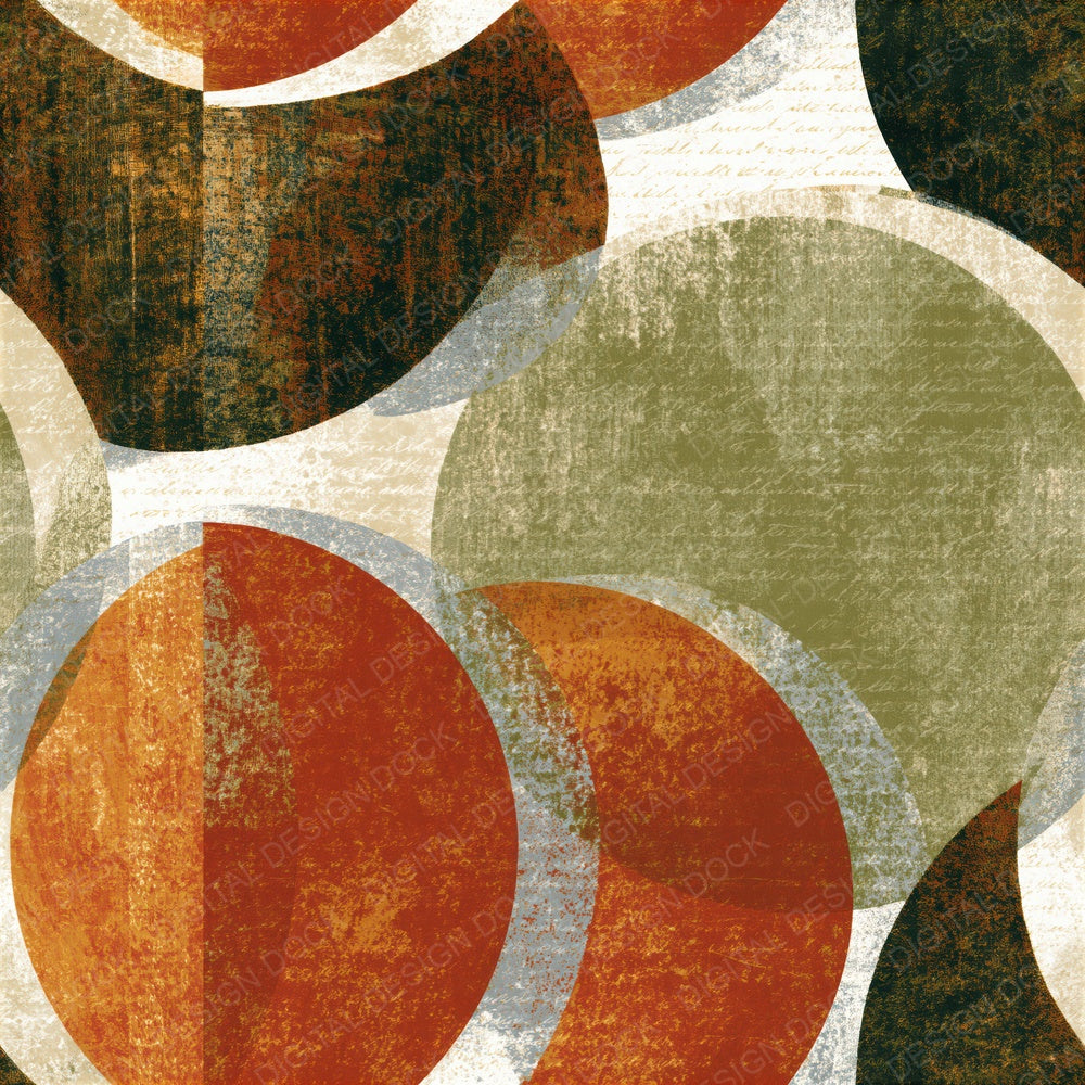 Edwardian Eclipse Terracotta Olive Seamless Digital Paper Pack (DDD016552)