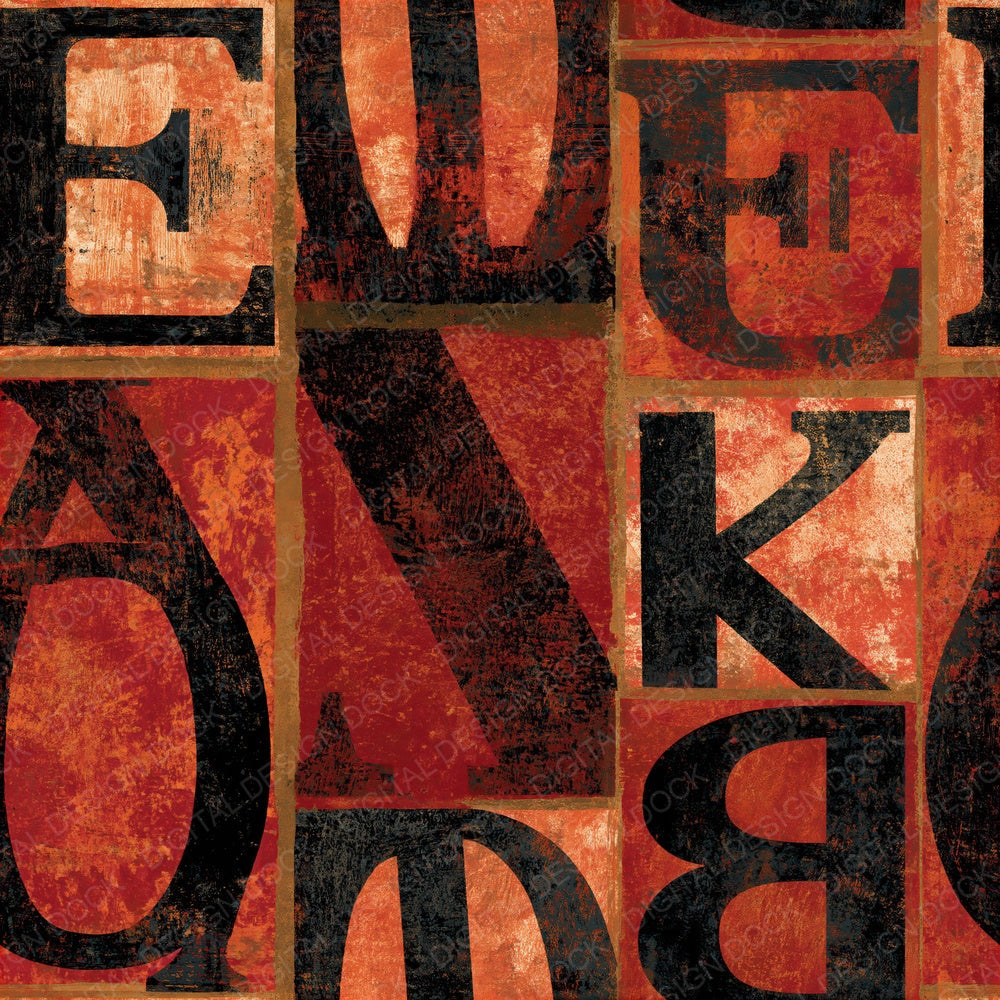Greek Pottery Wooden Type Sepia Seamless Digital Paper Pack (DDD016555)