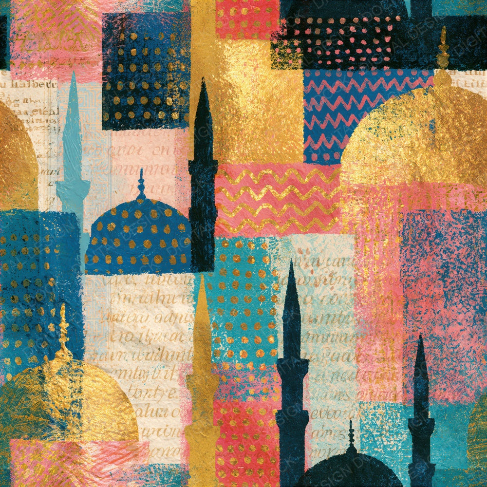 Memphis Minarets Gelato Seamless Digital Paper Pack (DDD016558)