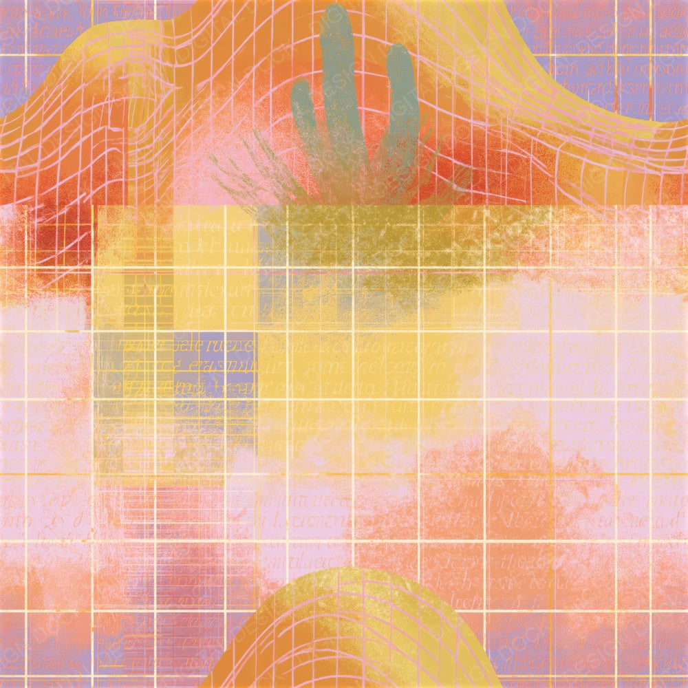 Vaporwave Mexico Ochre Pink Abstract Seamless Digital Paper Pack (DDD016682)
