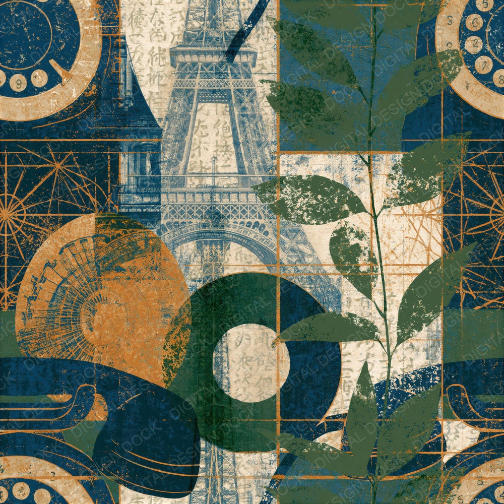 Blueprint Paris Telephone Seamless Digital Paper Pack (DDD016689)