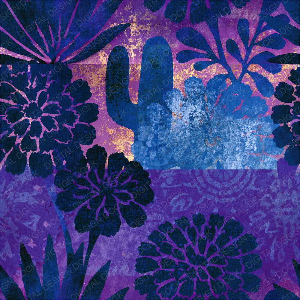 Photogram Mexico Violet Mauve Seamless Digital Paper Pack (DDD016700)