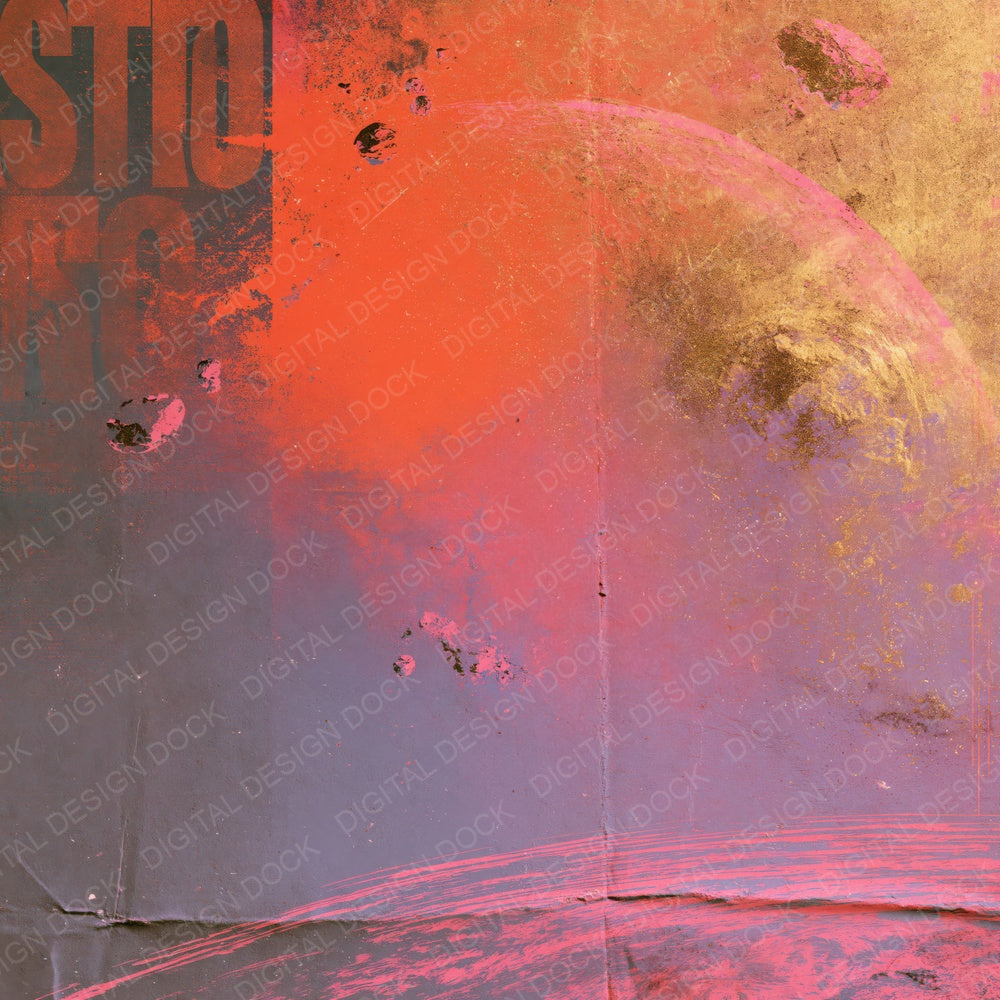 Sci Fi Alien Purple Tangerine Digital Paper Pack (DDD016856)