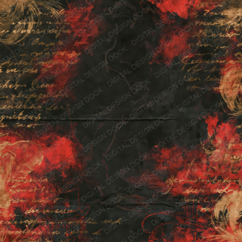Cabaret Showgirl Black Scarlet Digital Paper Pack (DDD016908)