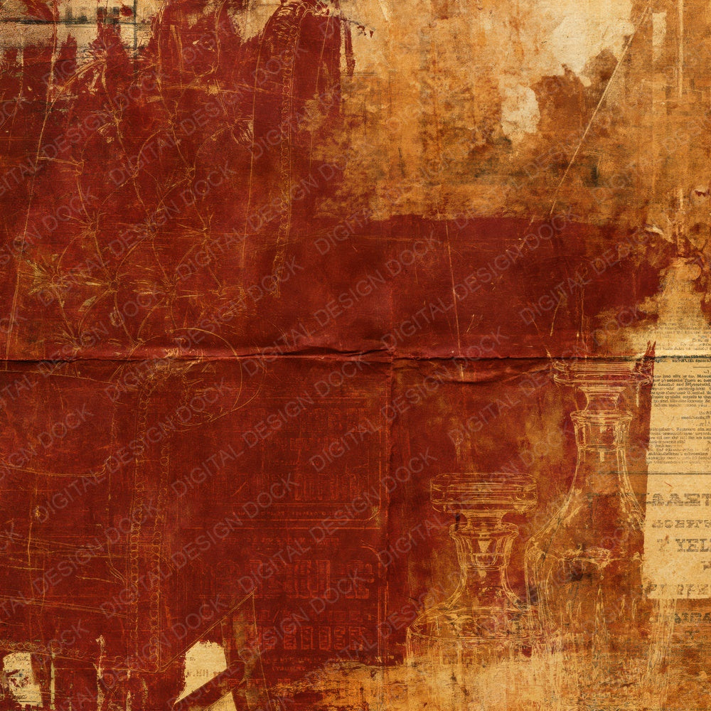 Cigar Chesterfield Oxblood Amber Digital Paper Pack (DDD016909)