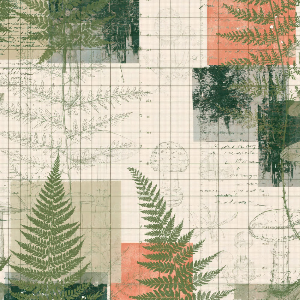 Pattern Studio Fern Ivory Forest Terracotta Digital Paper Pack (DDD017219)
