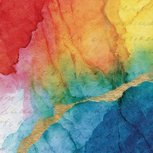Redout Rainbow Spectrum Abstract Digital Paper Pack (DDD017463)