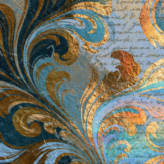 Baroque Rainbow Taupe Oyster Abstract Digital Paper Pack (DDD017470)