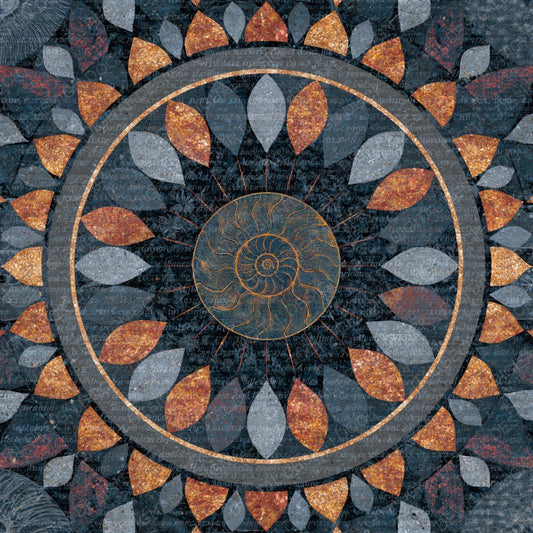 Haeckel Rainbow Radial Abstract Digital Paper Pack (DDD017475)