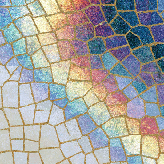 Mosaic Rainbow Pearl Lilac Abstract Digital Paper Pack (DDD017492)
