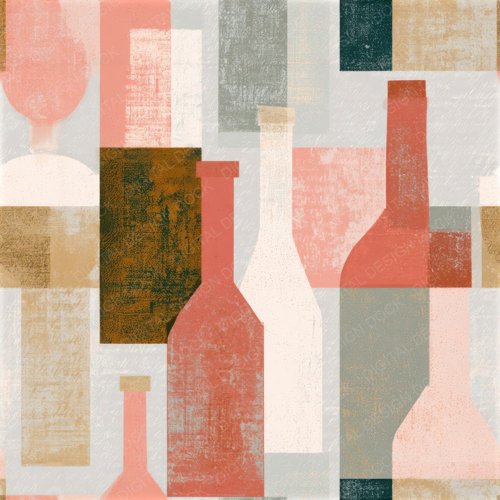 Bauhaus Cherry Soda Rose Seamless Digital Paper Pack (DDD017666)
