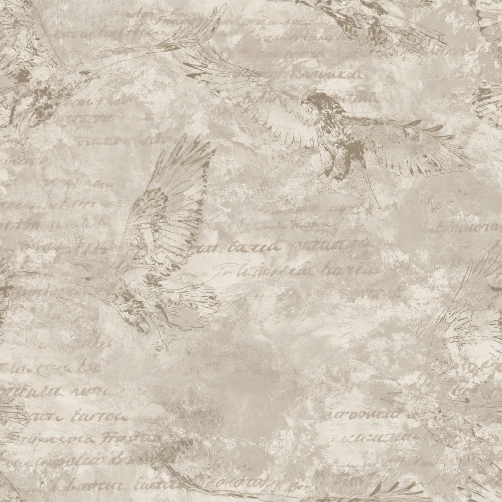 Another Common Buzzard Bird Pasture Cream Raptor Brown Bone digital paper shown full size