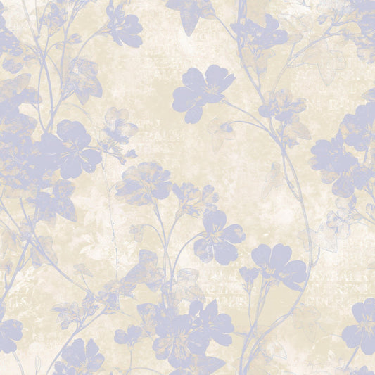 Single Ivy Leaved Toadflax Flower Old Wall Cream Dusky Lilac Bone digital paper shown full size