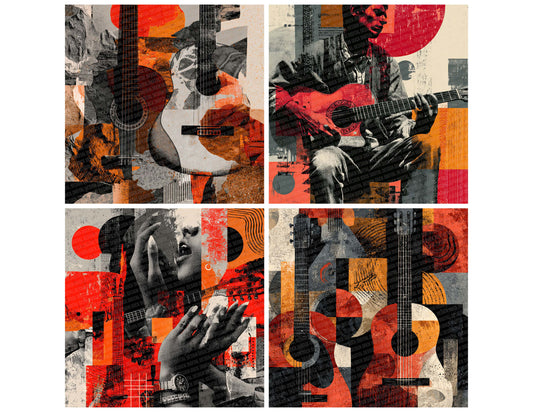 Latin Guitar Moodboard Digital Paper Pack (DDD000013)