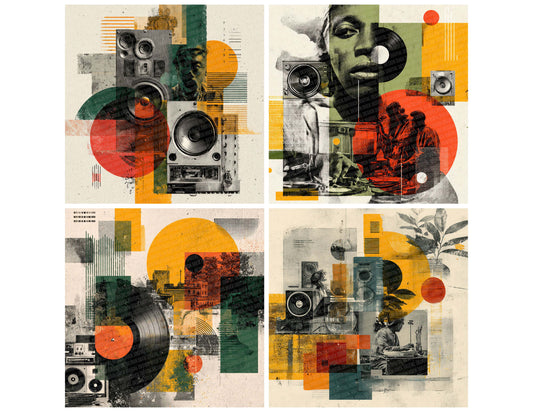 Reggae Sound Moodboard Digital Paper Pack (DDD000017)