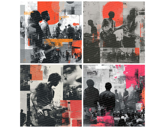 Rock Guitar Moodboard Digital Paper Pack (DDD000018)