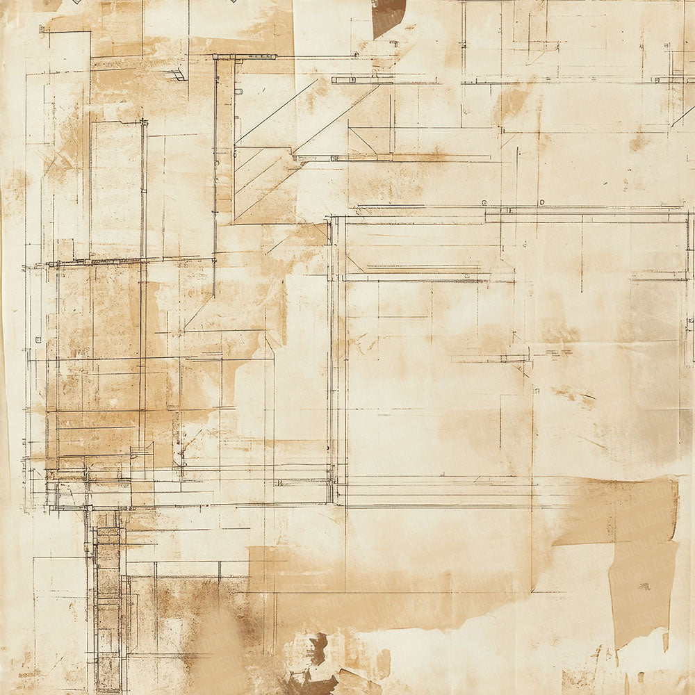 Abandoned Blueprints Oil Digital Paper Pack (DDD000329)