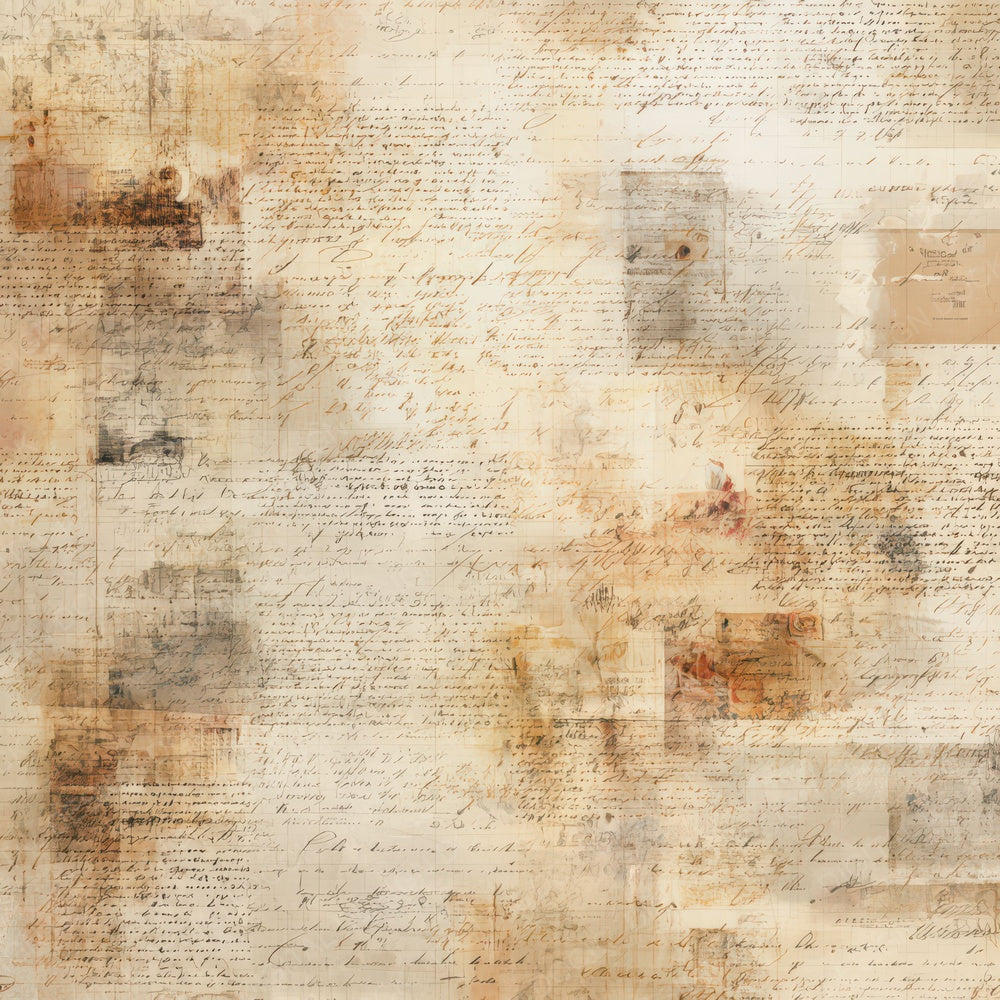Antique Letter Collage Digital Paper Pack (DDD008808)
