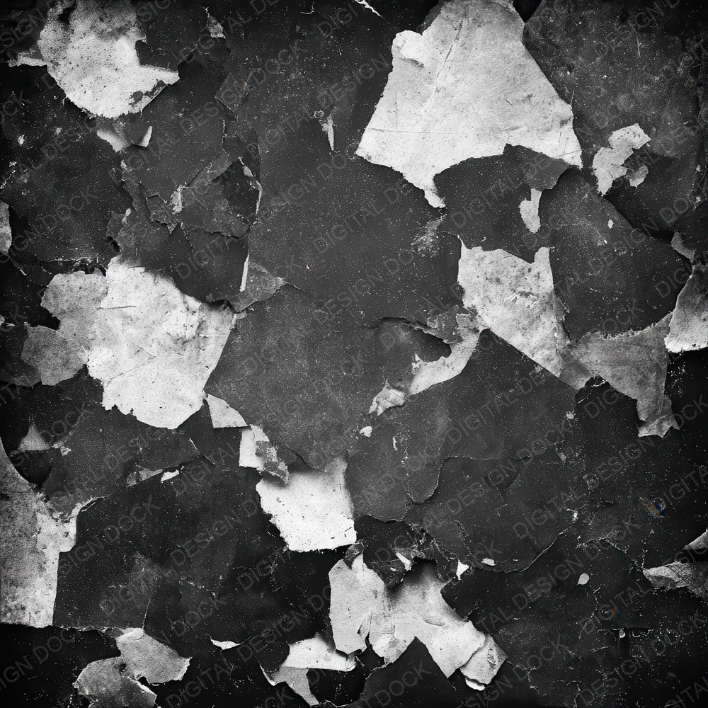 Black Collage Fragments Digital Paper Pack (DDD008708)