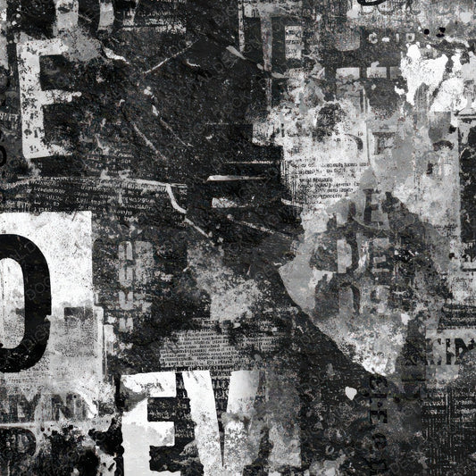 Black Stencil Text Digital Paper Pack (DDD008717)
