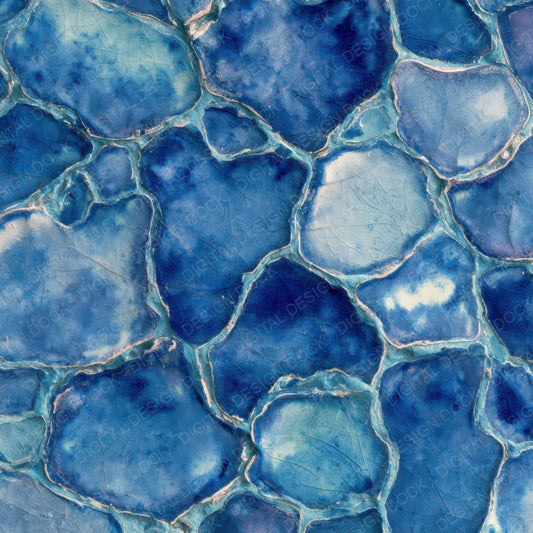 Blue Ceramic Glaze Digital Paper Pack (DDD008488)