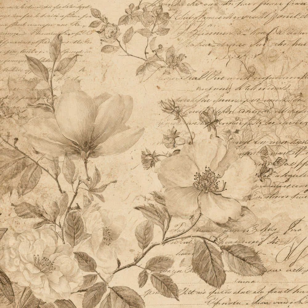Book Floral Script Digital Paper Pack (DDD008815)