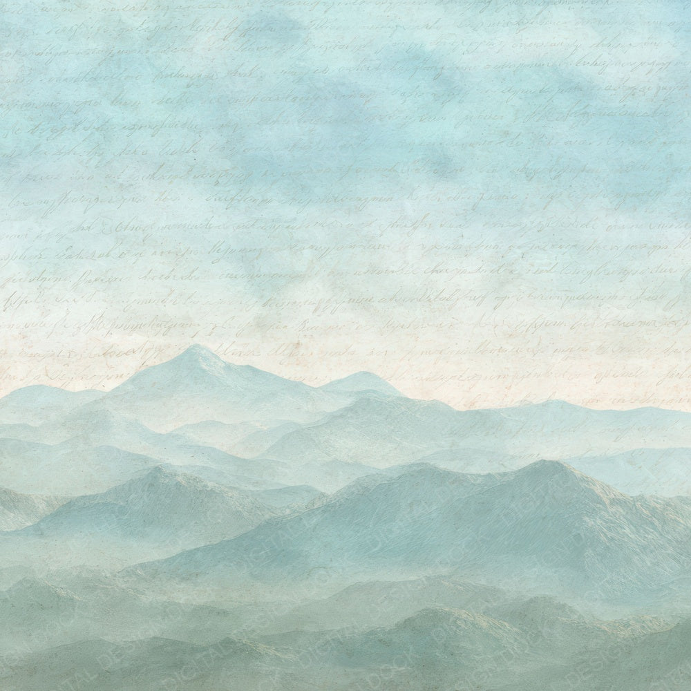 Bright Mountain Sky Scene Digital Paper Pack (DDD012309)
