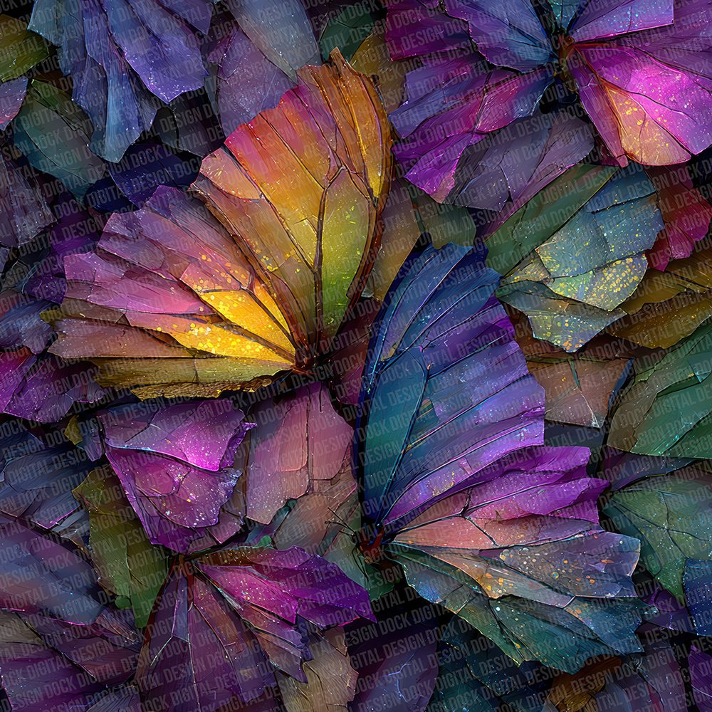 Butterfly Glass Shard Digital Paper Pack (DDD000762)