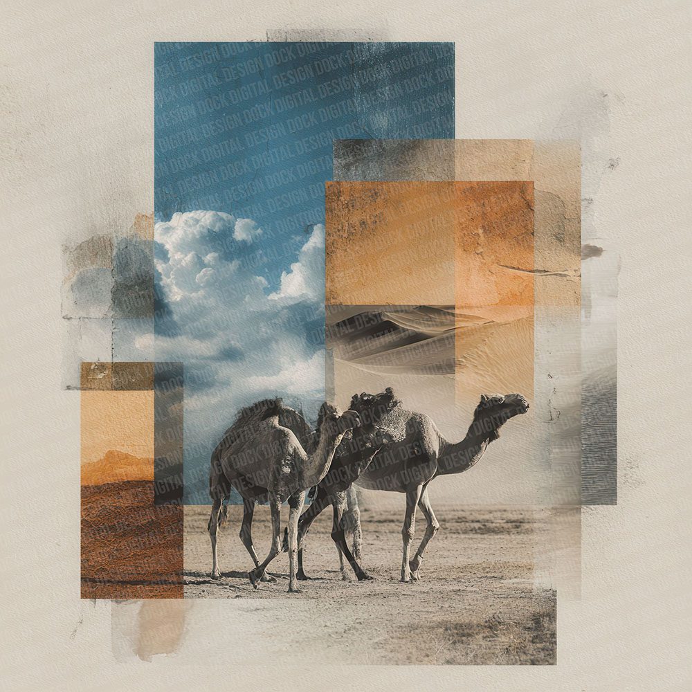 Camel Desert Moodboard Digital Paper Pack (DDD000773)