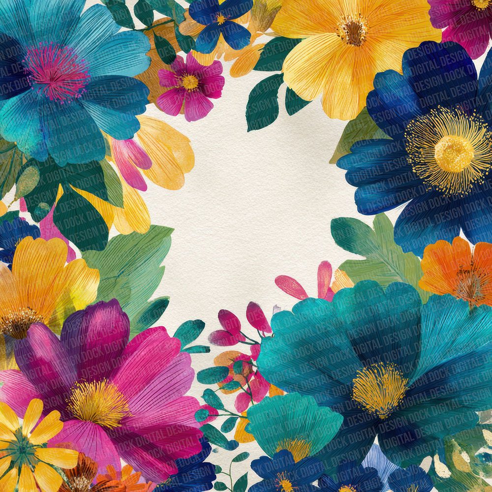 Carnival Floral Palette Digital Paper Pack (DDD000799)